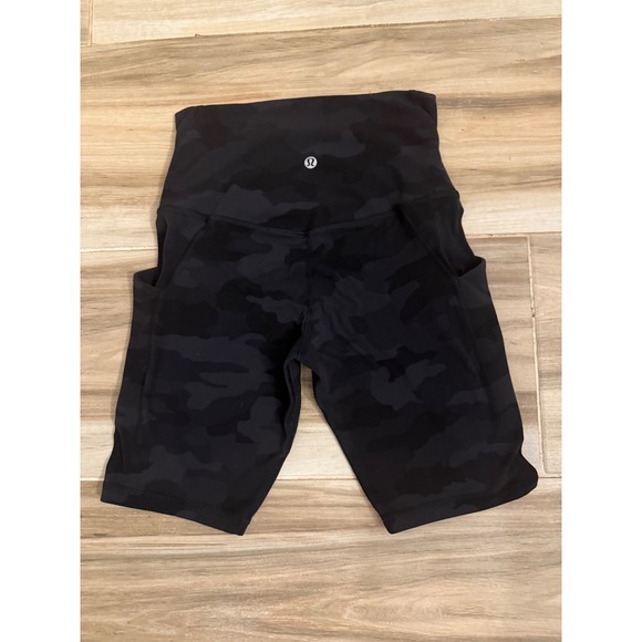 lululemon athletica Pants - Lululemon Align High-Rise Short with Pockets Heritage 365 Camo Deep Coal Size 4